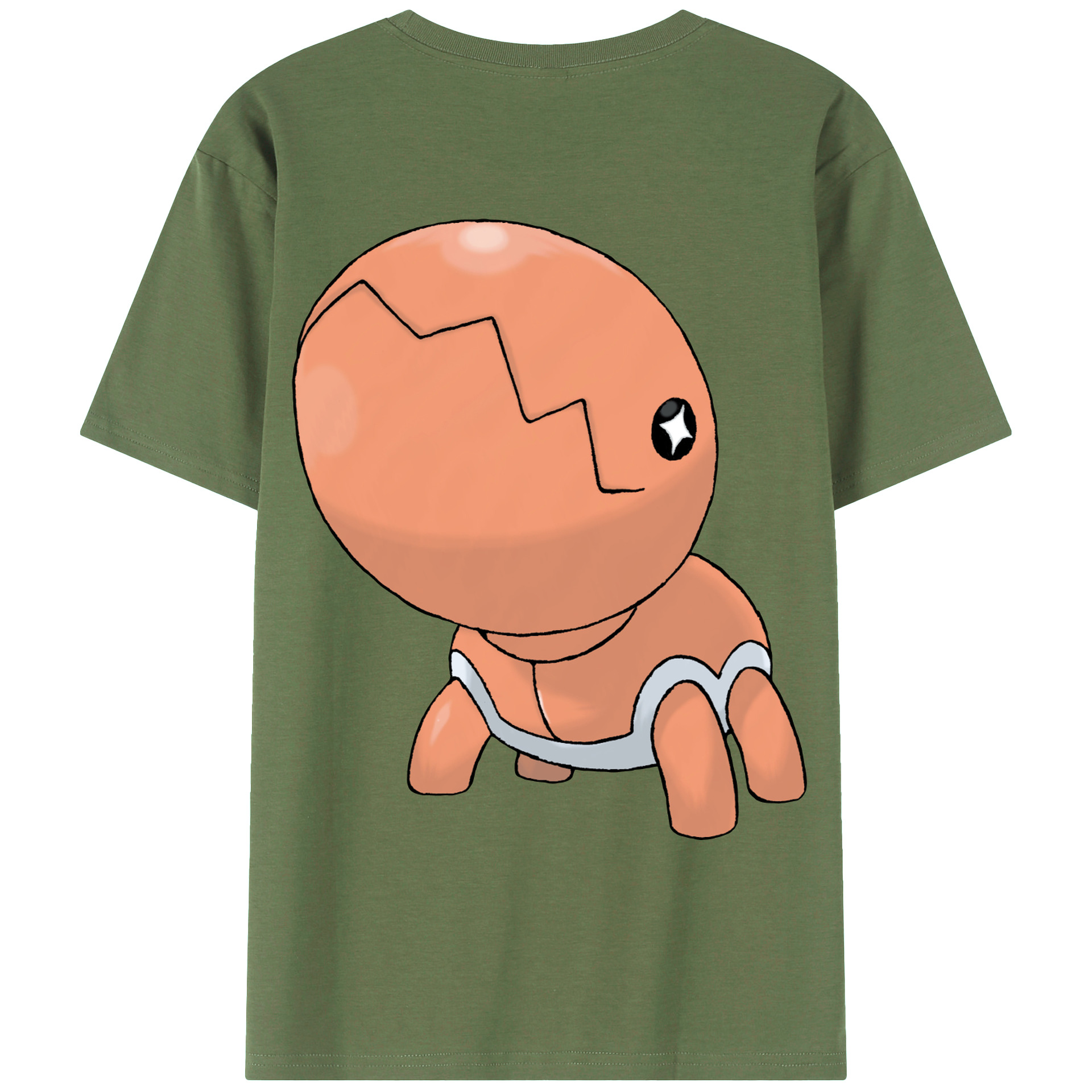 （画像用） ポケットモンスター Pokémon 綿100％ メンズ半袖Tシャツ（バックプリント） 通気性
